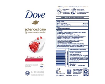 Dovedrysprayreviveapdeoae (Dove Advanced Care Dry Spray Revive 48h Antiperspirant Deodorant)